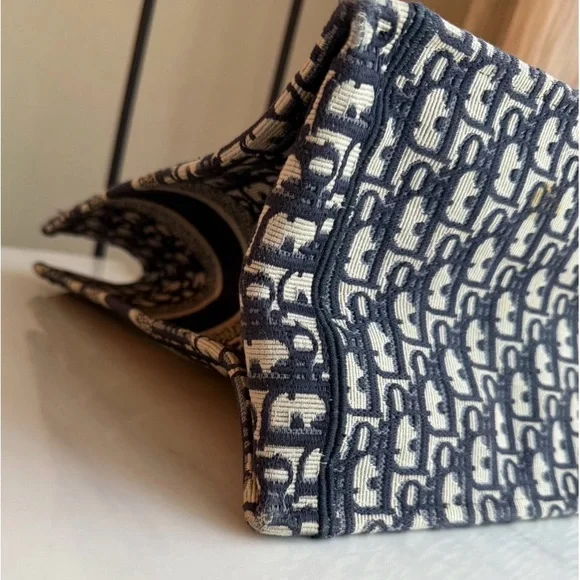 Dior Navy Monogram Tote Bag - Picture 9 of 15